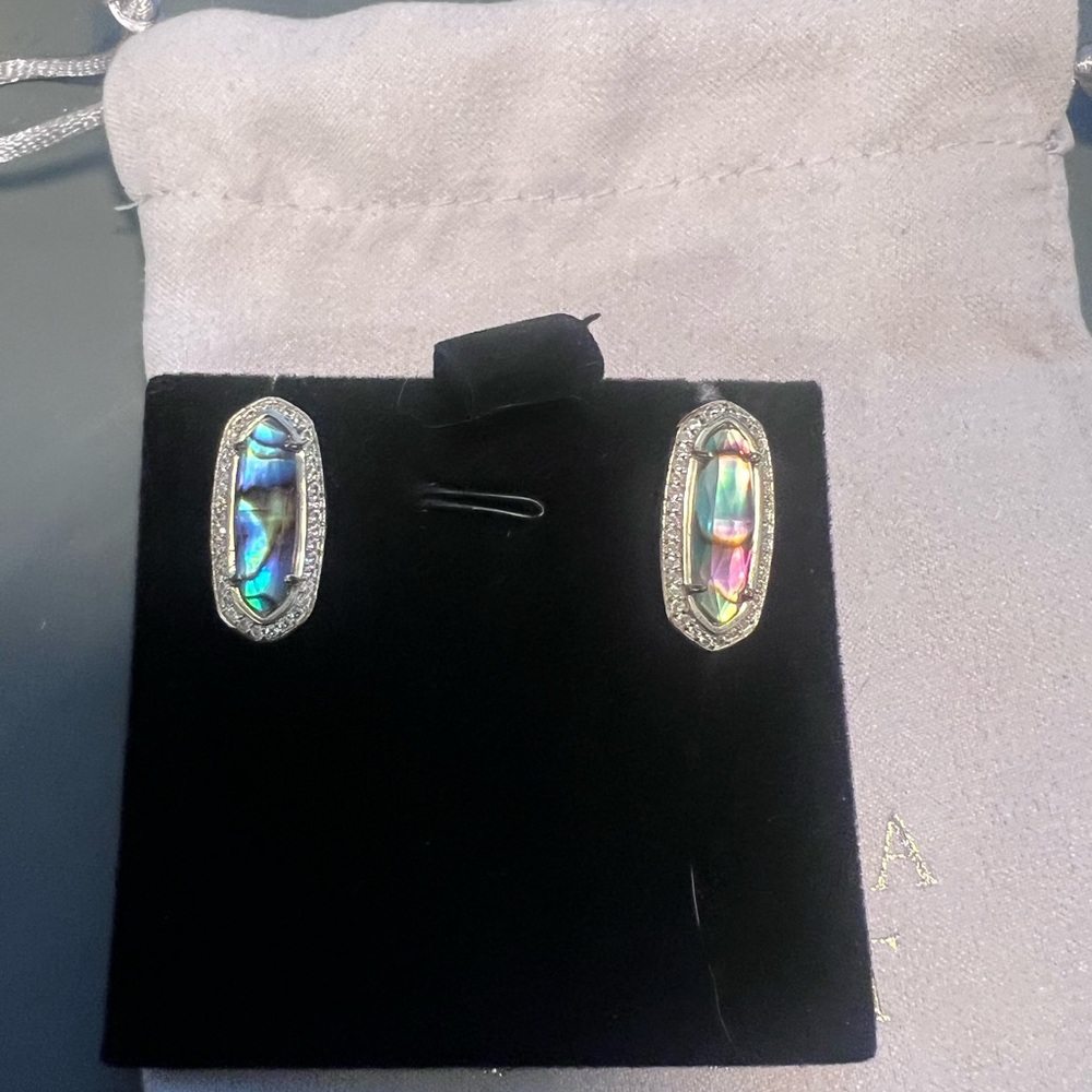 KENDRA SCOTT ASTON GOLD and Abalone Shell Earrings